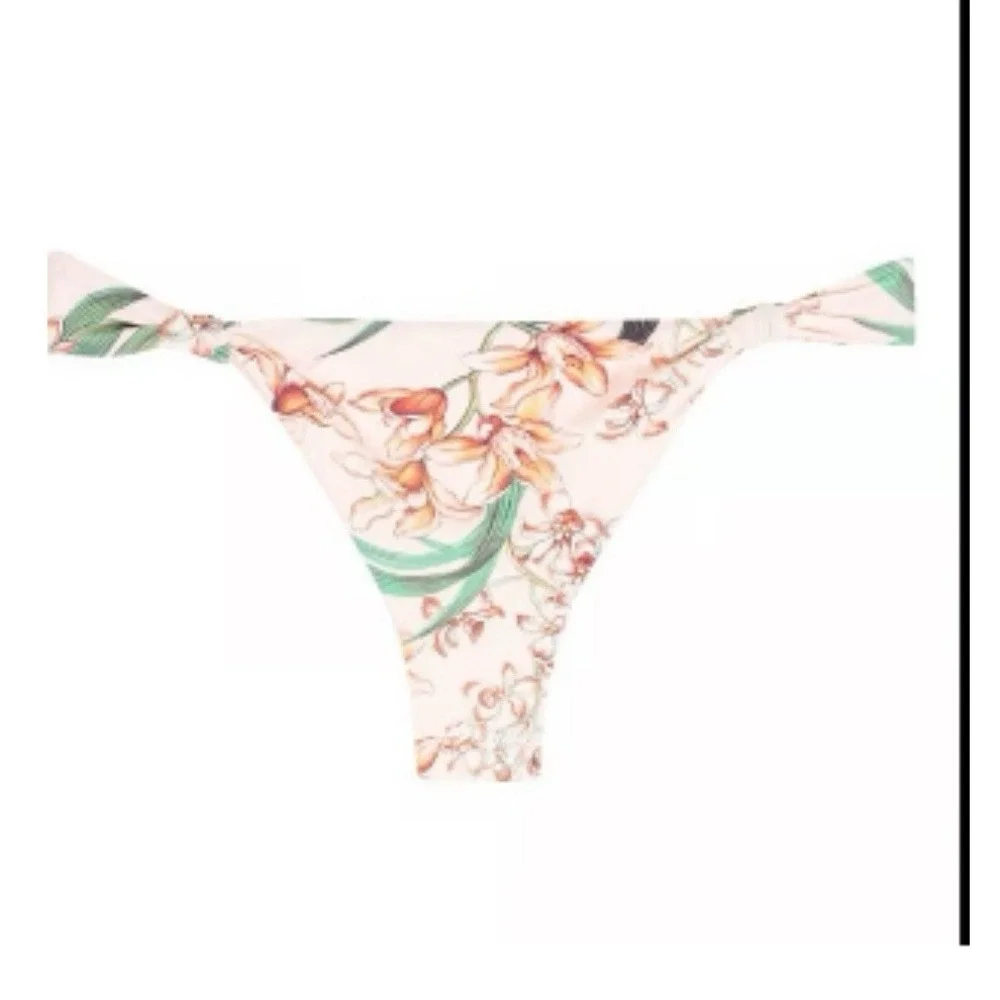 Monday Swimwear TULUM BOTTOM - PEACH FLORAL-size L/V….b6